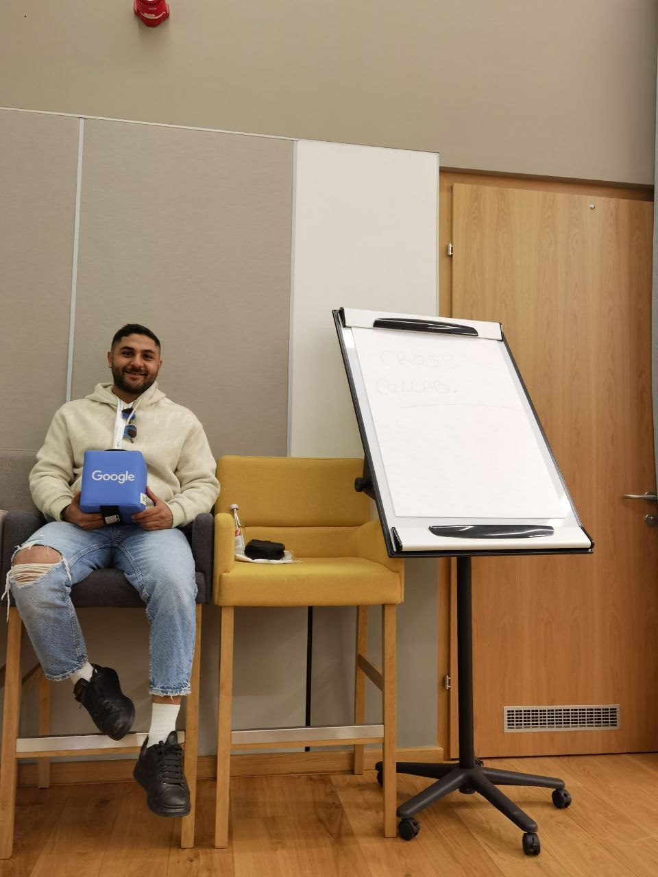 Mekawy speaking at an event